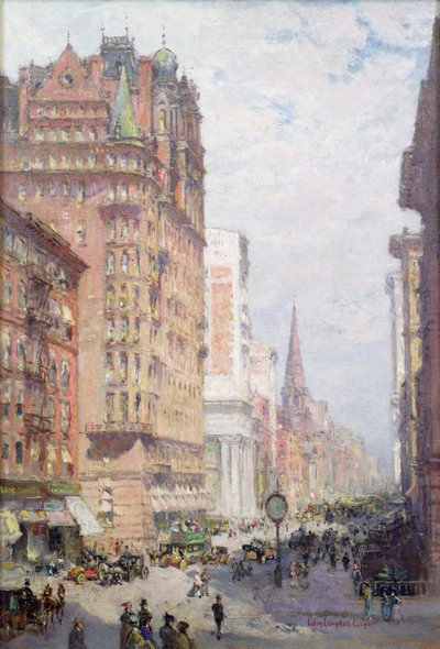 フィフスアベニュー、ニューヨーク市、1906 作： Colin Campbell Cooper